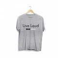 LOUD SOUND "Live Loud" серая L футболка